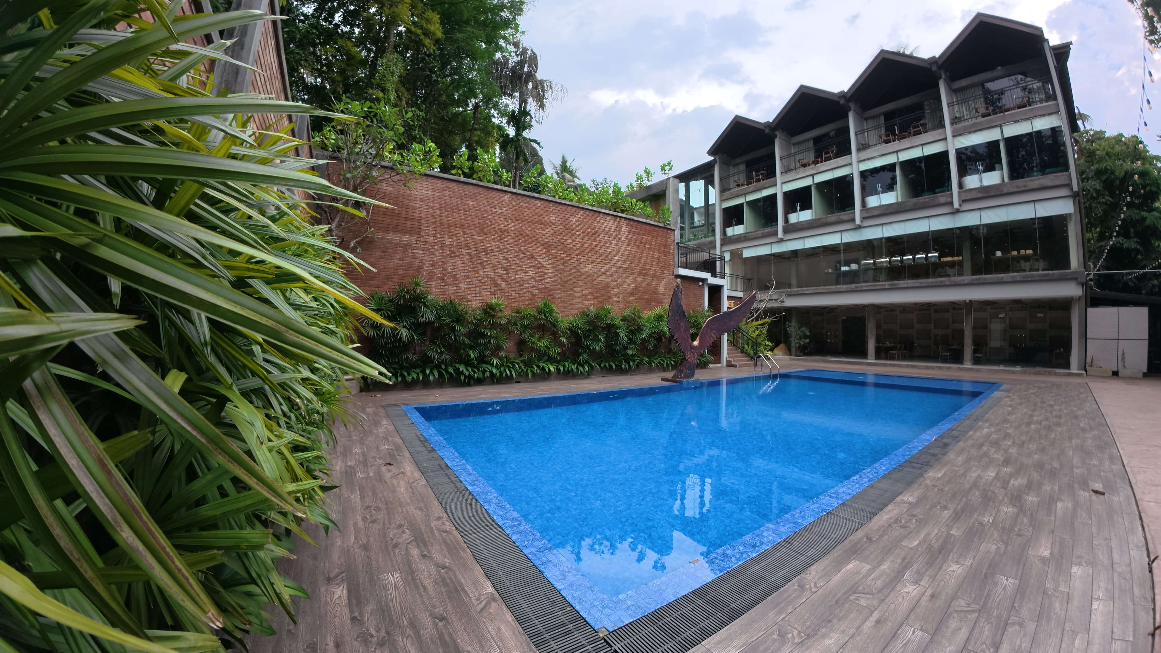 Pool view at Hotel Grand Amanee, luxury hotel in Ratnapura Sri Lanka